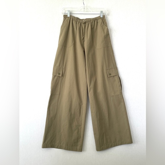Princess Polly Wide Leg Cargo Utility Pants in Khaki - Picture 5 of 10